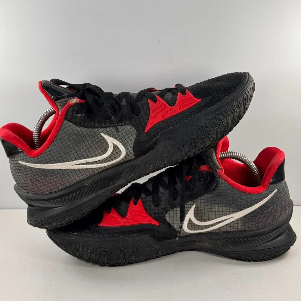 Nike Kyrie Low 4 Bred Black Red Basketball Shoes CW3985-006 Mens 9.5